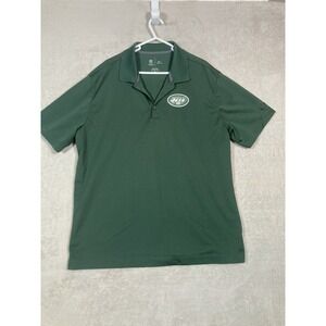 Nike Polo Shirt Mens XL Green NFL New York Jets Dri-FIT Onfield Short Sleeve Top